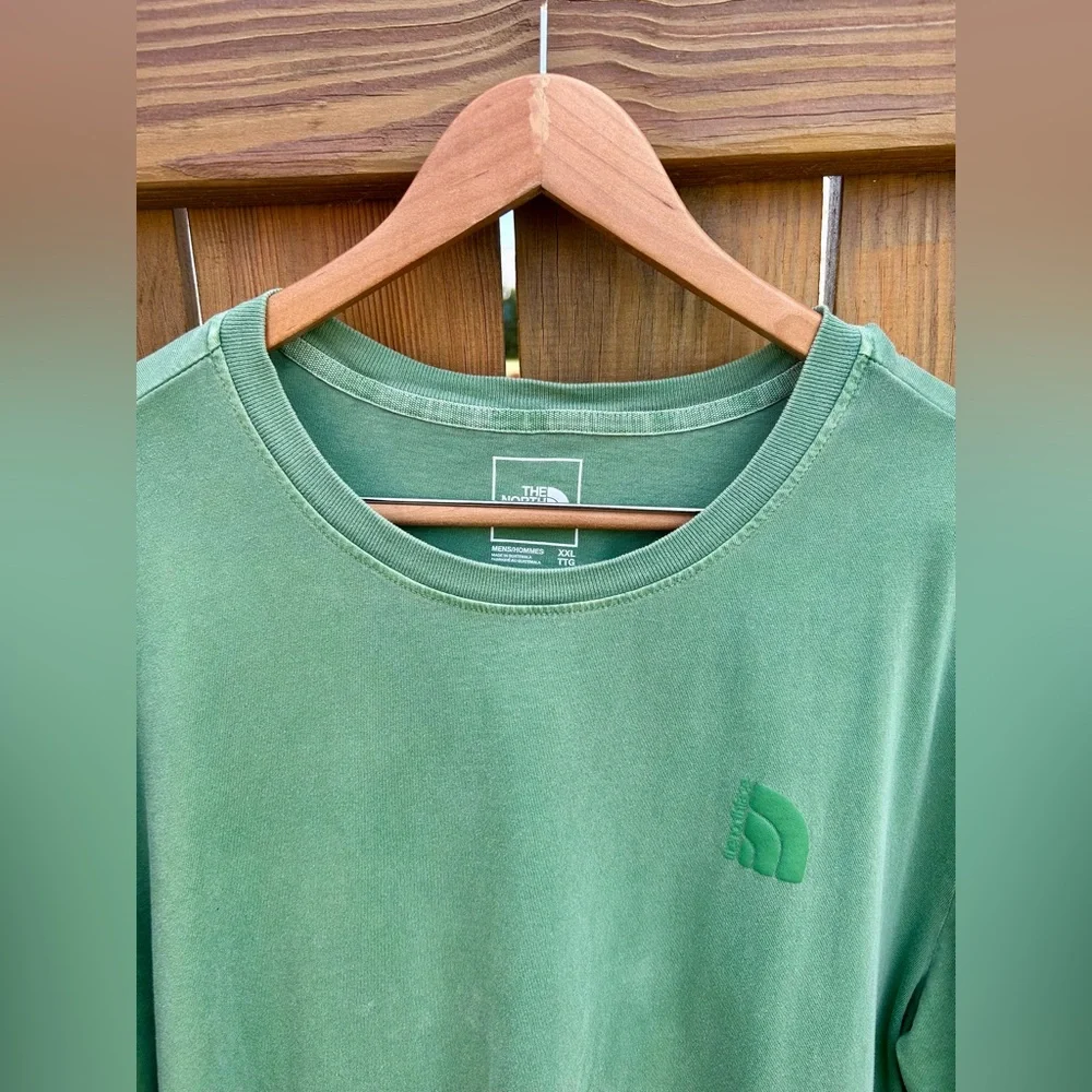 The North Face Shirt  Garment Dye Tee Deep Grass Green 100% Cotton Sz. XXL